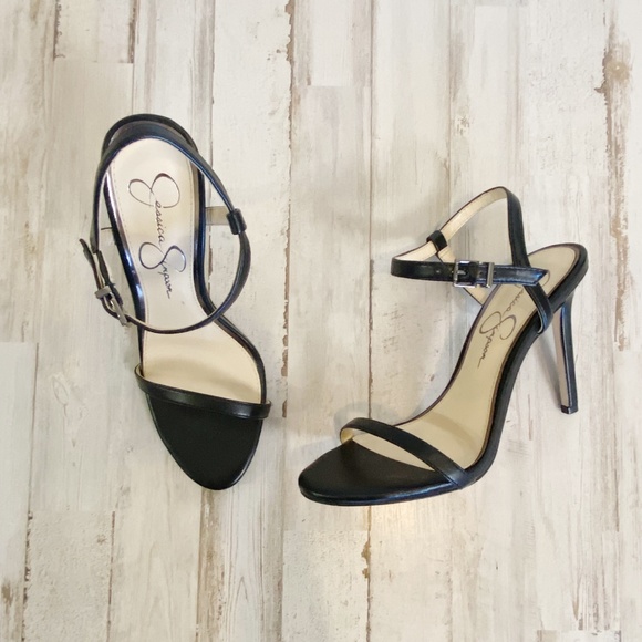 JESSICA SIMPSON Womens Black Floral 1-1/2
